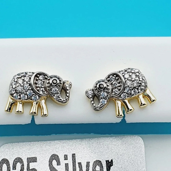 "14K Gold Plated 925 Sterling Silver CZ Beautiful Earrings for Women, 1USPAR4148 - Picture 6 of 11